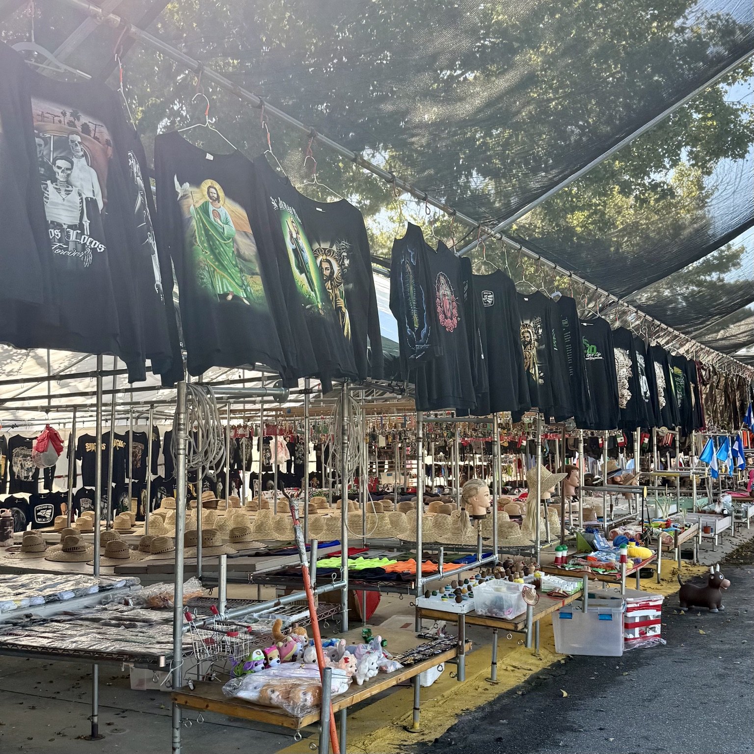 Outdoor vendor stalls